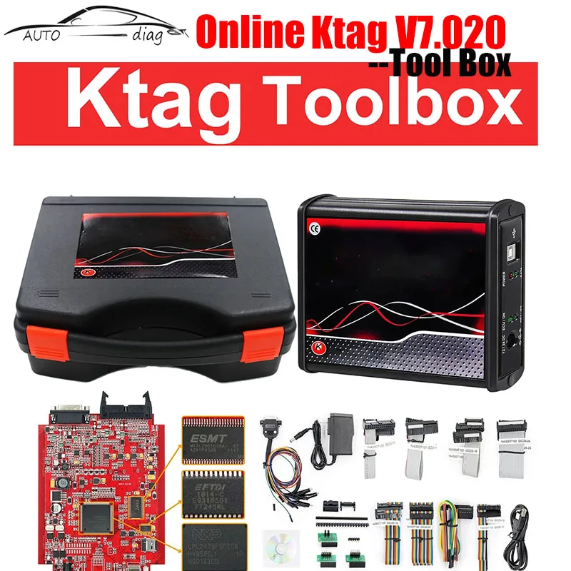 

KTAG V7.020 V2.25 Red PCB Red European ECU Programmer Unlimited Points Networkable