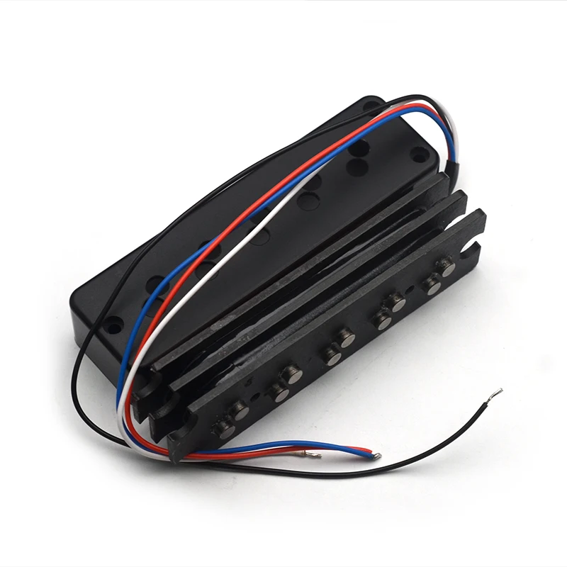 5-String Bass Humbucker Alnico 5 Stacked 3 Holes with Staged Polepiece Noise Reduction Pickup 4-C Output Split Coil for Bass