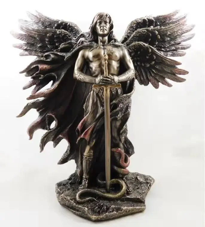 

Archangel resin Statue handicraft garden Decoration creative myth theme belief trinkets angel Metatron sculpture Home Decoration