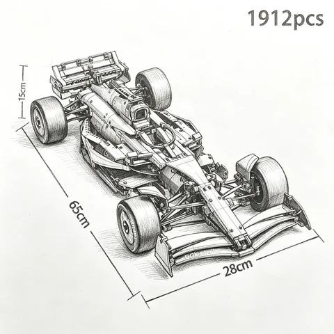 MK6022 1912PCS 1:8 Novo Conjunto de Blocos de Montar Technic Martin Aramco AMR25, Modelo de Carro Esportivo DIY, Brinquedo para Meninos e Decoração