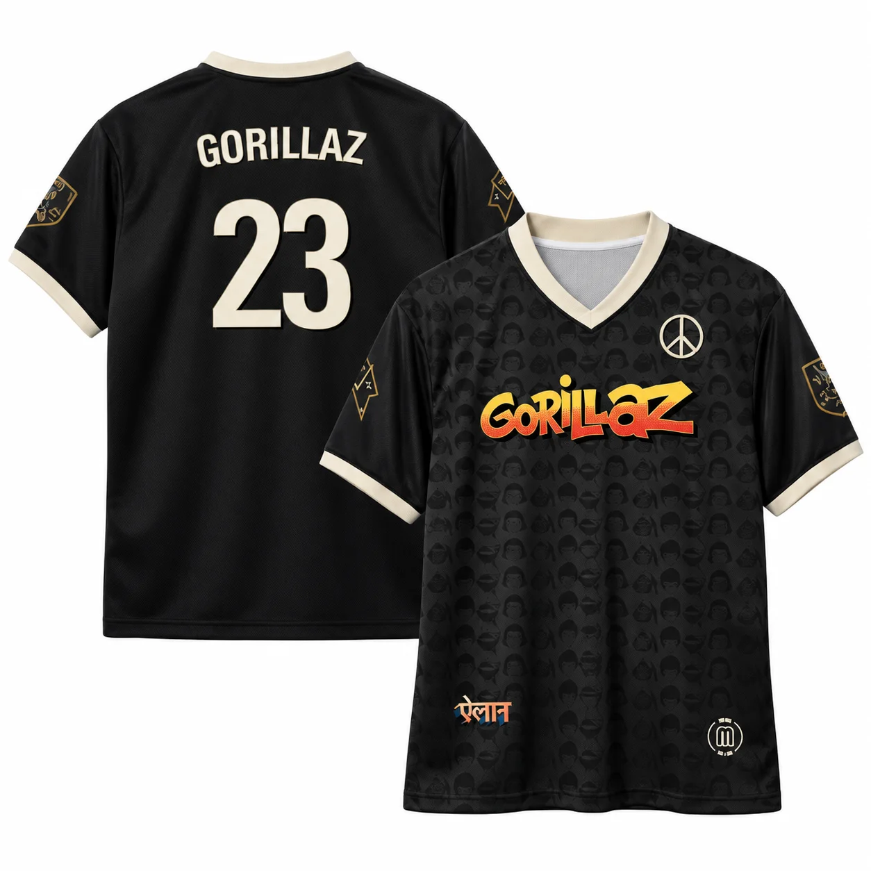 Men Women Gorillaz 23 Two-Sided Mesh Football Jersey Y2K Virtual Band Indie Streetwear, Oversized Sport Tee Quic - Parent Child