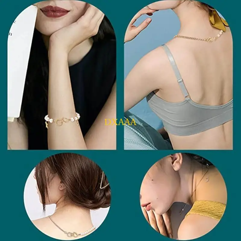 DXAA Interchangeable Pendant Bail Clasp Inlaid Zircon Shortener Clasp Connector Jewelry Dangle Crafts Making Supplies