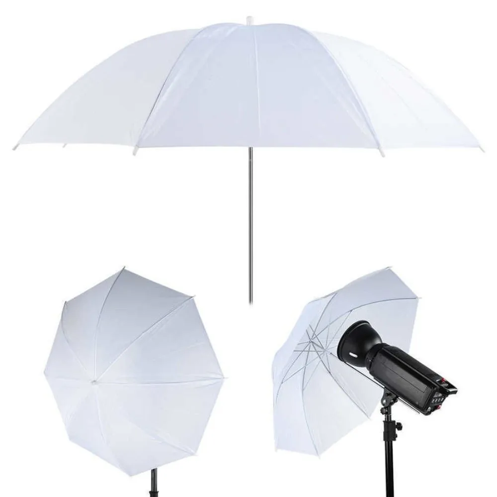 50cm/ 20Inch Photography Umbrella White Diffuser Light Cloth Lighting Umbrella Soft Metal Handle Durable Soft Light Umbrella