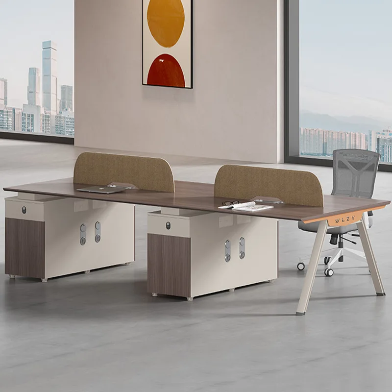 Staff office desk and chair combination 2/4/6 seat office desk partition workstation computer desk