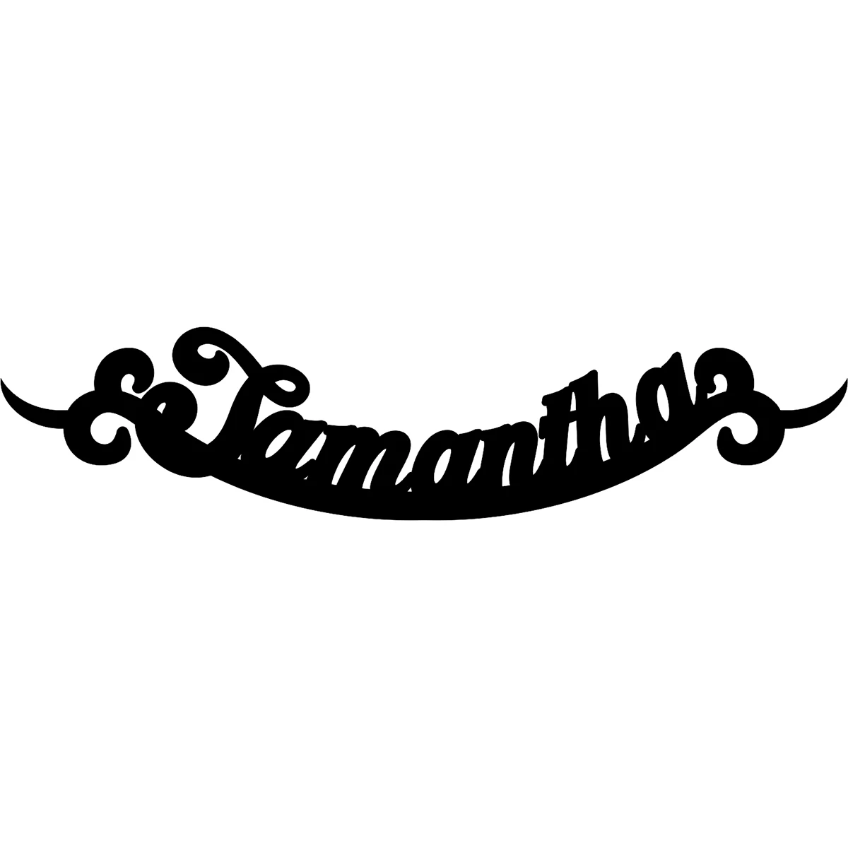 Vintage Flourish Script Acrylic Car Sticker, Custom Name Letter Decal Waterproof Auto Body Badge for Car Styling & Home Decor