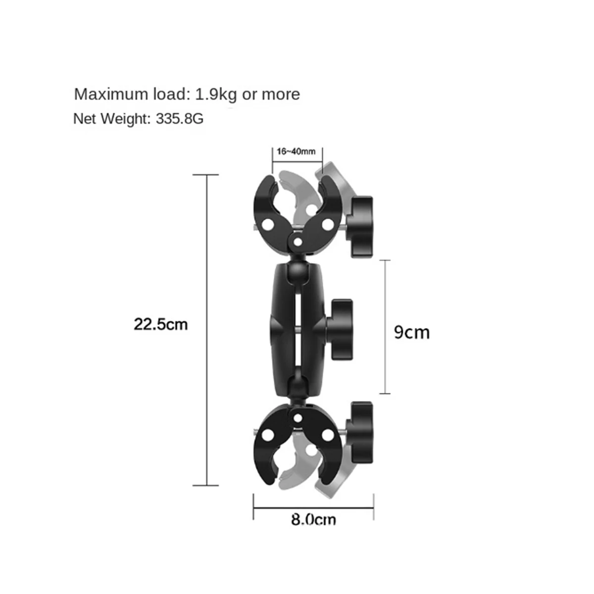 Riding Motorcycle Bicycle Sports Camera Accessories Multifunctional Double Head Bracket Suitable for