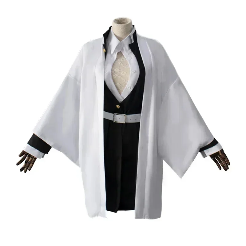 Adult Children Anime Kanroji Mitsuri Cosplay Costume Kimono Haori Dress Wig Clothes Halloween Costume for Adult Children
