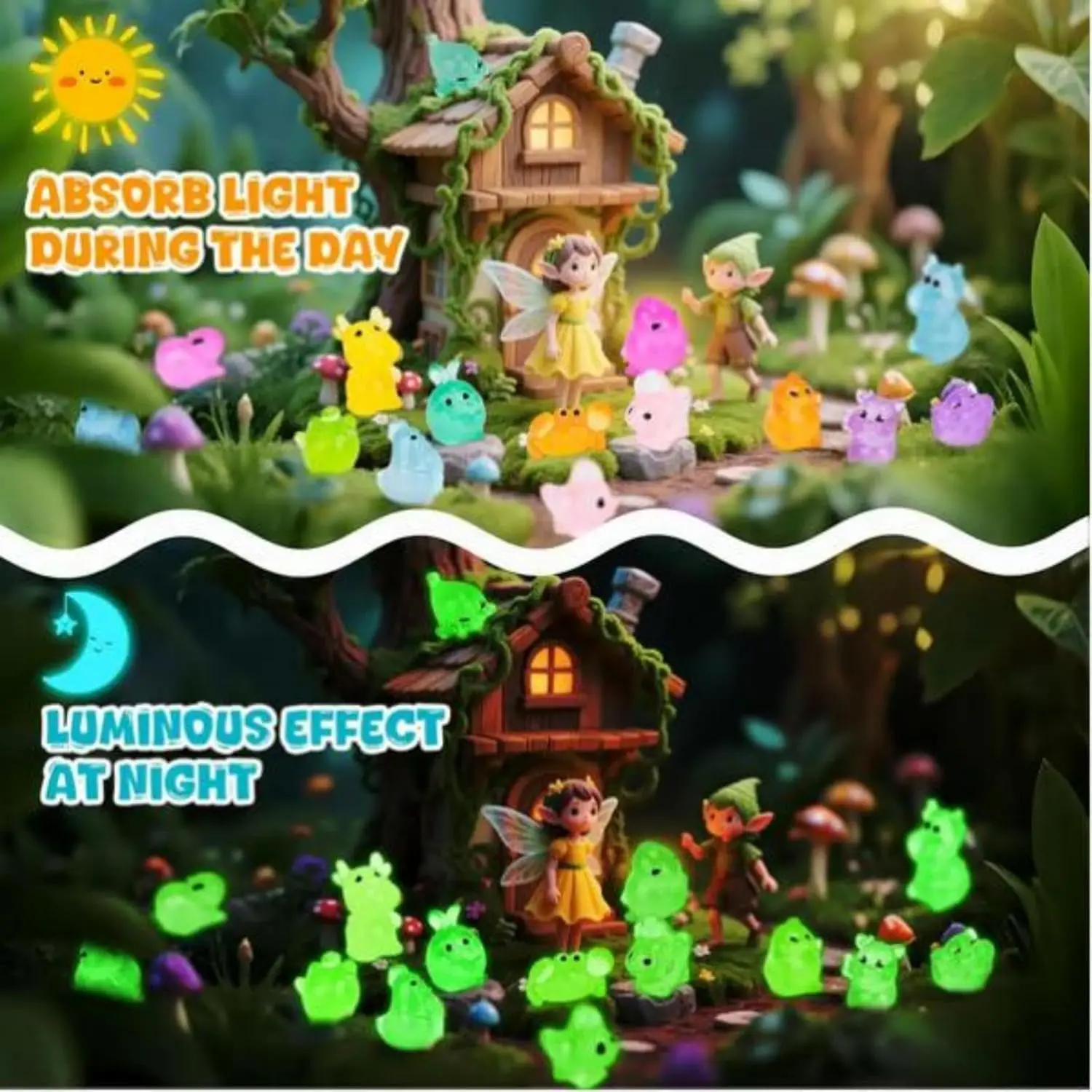 Weihnachtsüberraschungsgeschenk Leuchtende Tierfiguren im Dunkeln, Leuchtende Mini-Tierfiguren Weihnachtsgeschenk für Heimdekoration – Detail 4