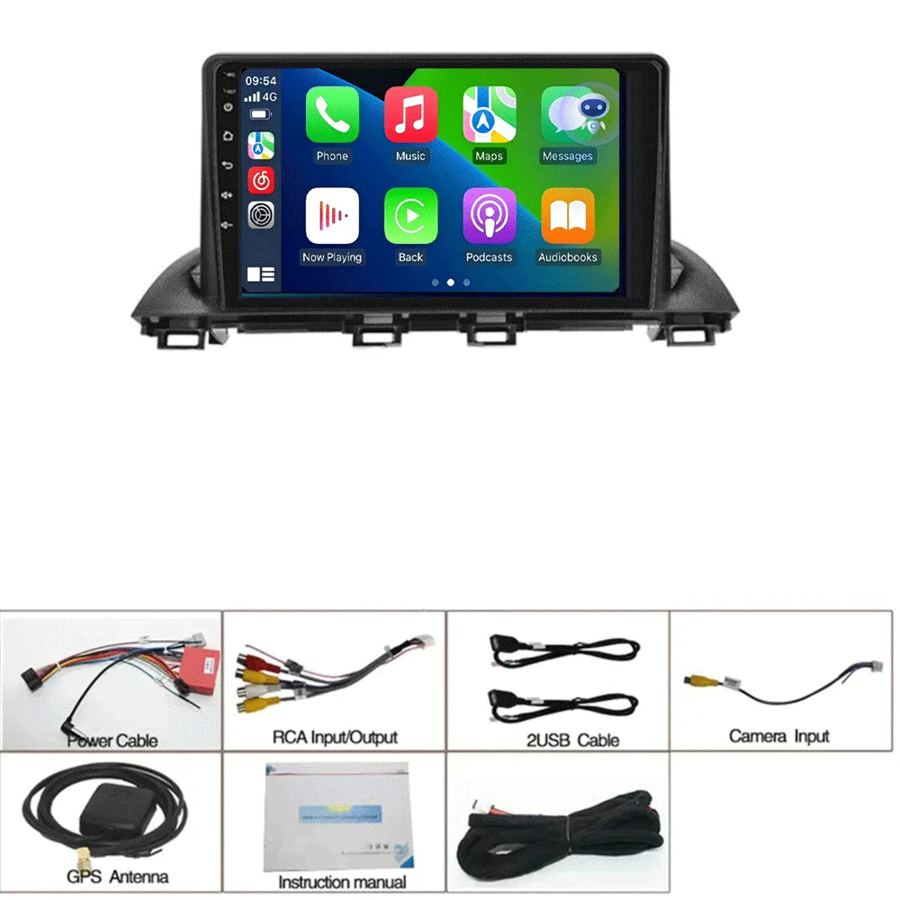 Android 16 Car Radio WIFI+4G BT For Mazda 3 Axela 2014 - 2019 Multimedia Video Player GPS Navigation Stereo Audio Head Unit 2DIN