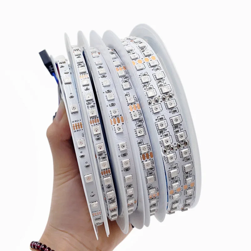 5m 12v 24v Waterproof  5mm 8mm 15mm 3535 RGB LED Strip 240 led/m 120 led/m Colorful Soft Flexible Tape Changeable Outdoor Indoor
