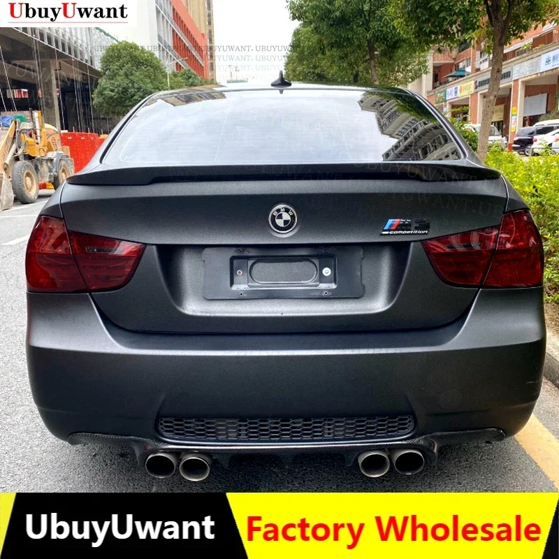 Real Carbon Fiber Rear Wing Trunk Lip SPOILER FOR BMW E90 3 Series 318i 320i 325i 330i 335i P Style Auto Accessories Car Styling