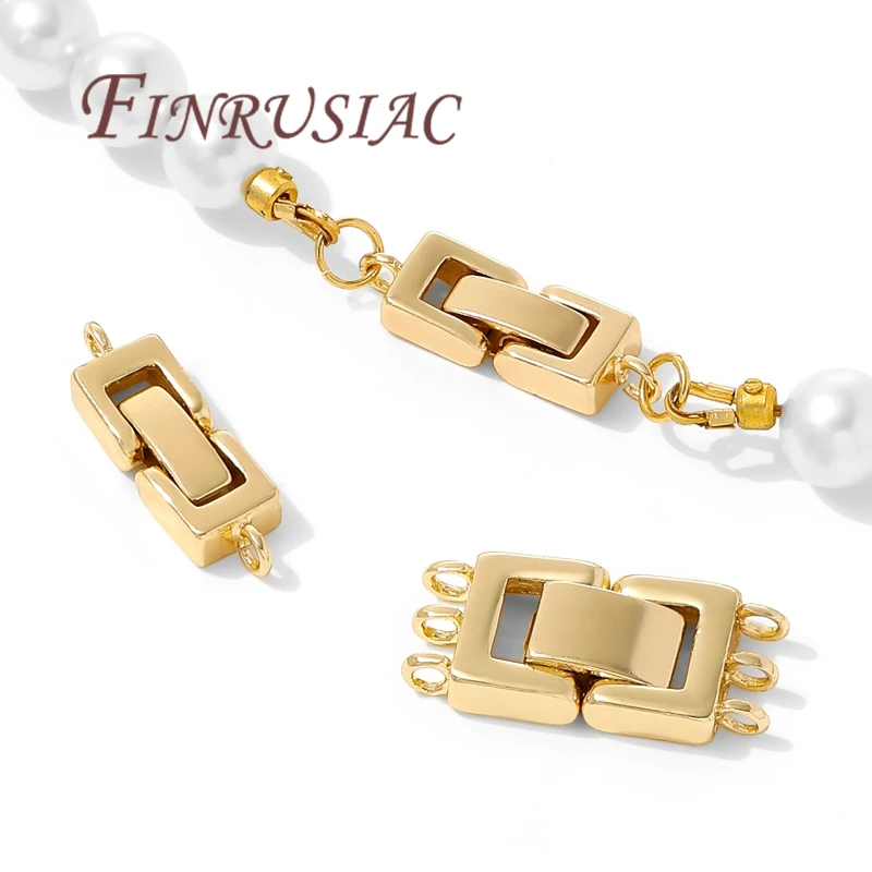 18K vergoldete 1/3-reihige Perlenverschlüsse für Schmuck, modische Halsketten, Armbänder, Verschlüsse, Beschläge, Verbinder, Zubehör, DIY-Ergebnisse – Detail 20