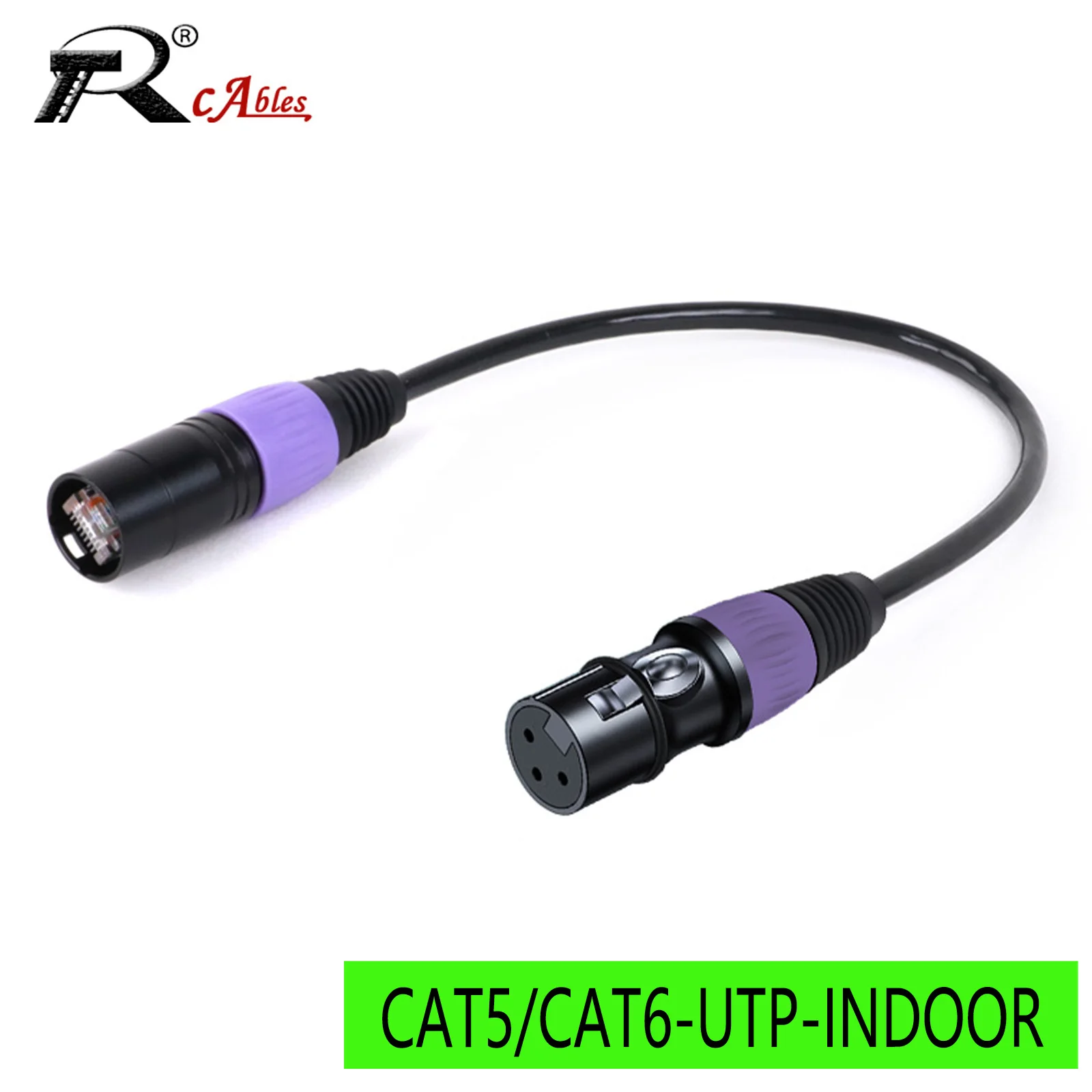 

1PC XLR 3-Pin Female to RJ45 Male Adapter Cable-XLR to RJ45 Ethernet Plug,CAT5/6 UTP Extension for DMX-CON Controller Series