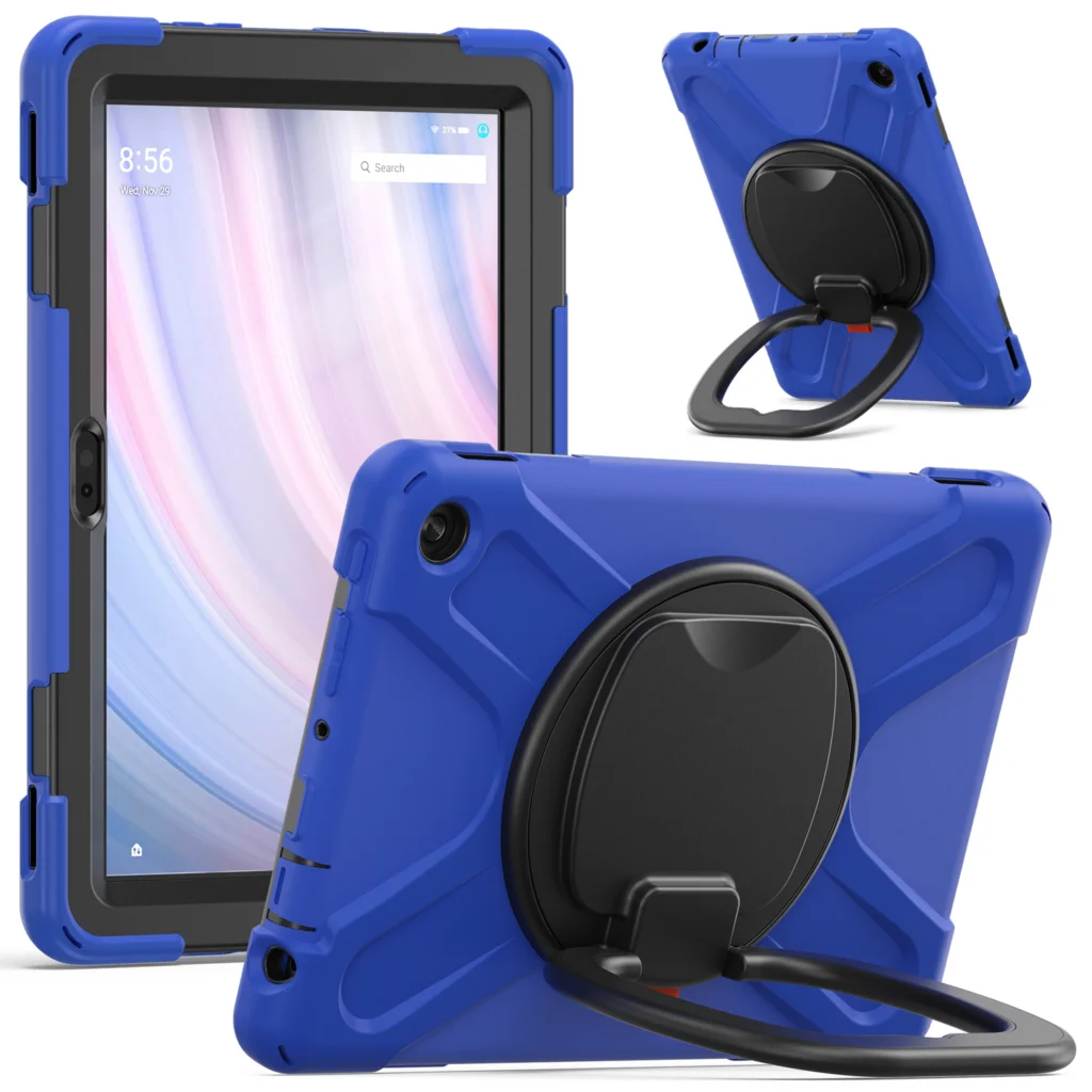 Handle Grip Case For Amazon Fire HD 10 2023 360 Rotation Cover 3 Layer Multi Functional Protection Shell Shoulder Strap Capa