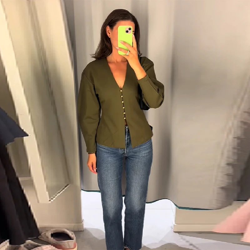 

Casual Chic Cardigan Designer Office Lady Button Female Tops Autumn Commuting Trend Fashion Stylish Versatile Women's Outerwear