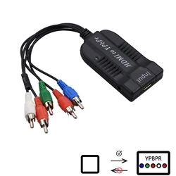 1Pc HDMI-compatible to YPBPR Male Converter Adapter HDMI-compatible to 5RCA RGB YPbPr With Component Video Cable Support 1080P
