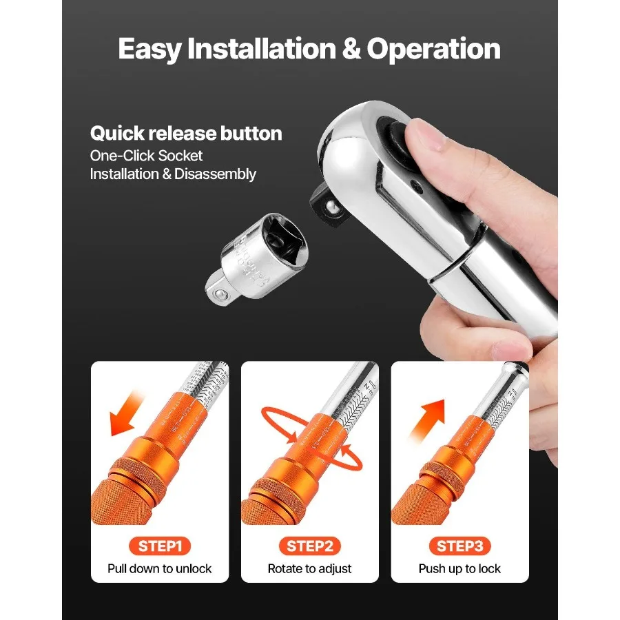 Chave de torque Click 3 4 polegadas Drive 100600 lbfft 136814N.m Dualdirection