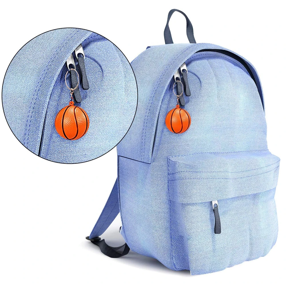 12-24 Stück Basketball-Schlüsselanhänger, Sport-Schlüsselanhänger, kreativer Mini-Schlüsselanhänger, Rucksack-Anhänger, Autozubehör, Geschenk, Sport-Thema – Detail 6