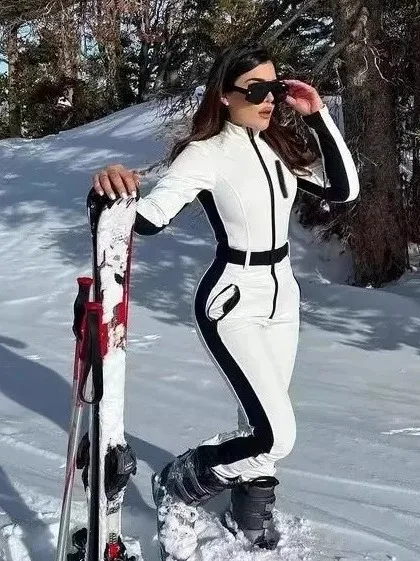 

Winter Special Outdoor Sports High Aesthetic Warm Waterproof Faionable Windproof Ski Suit One-Piece Set Long Sve High Co...