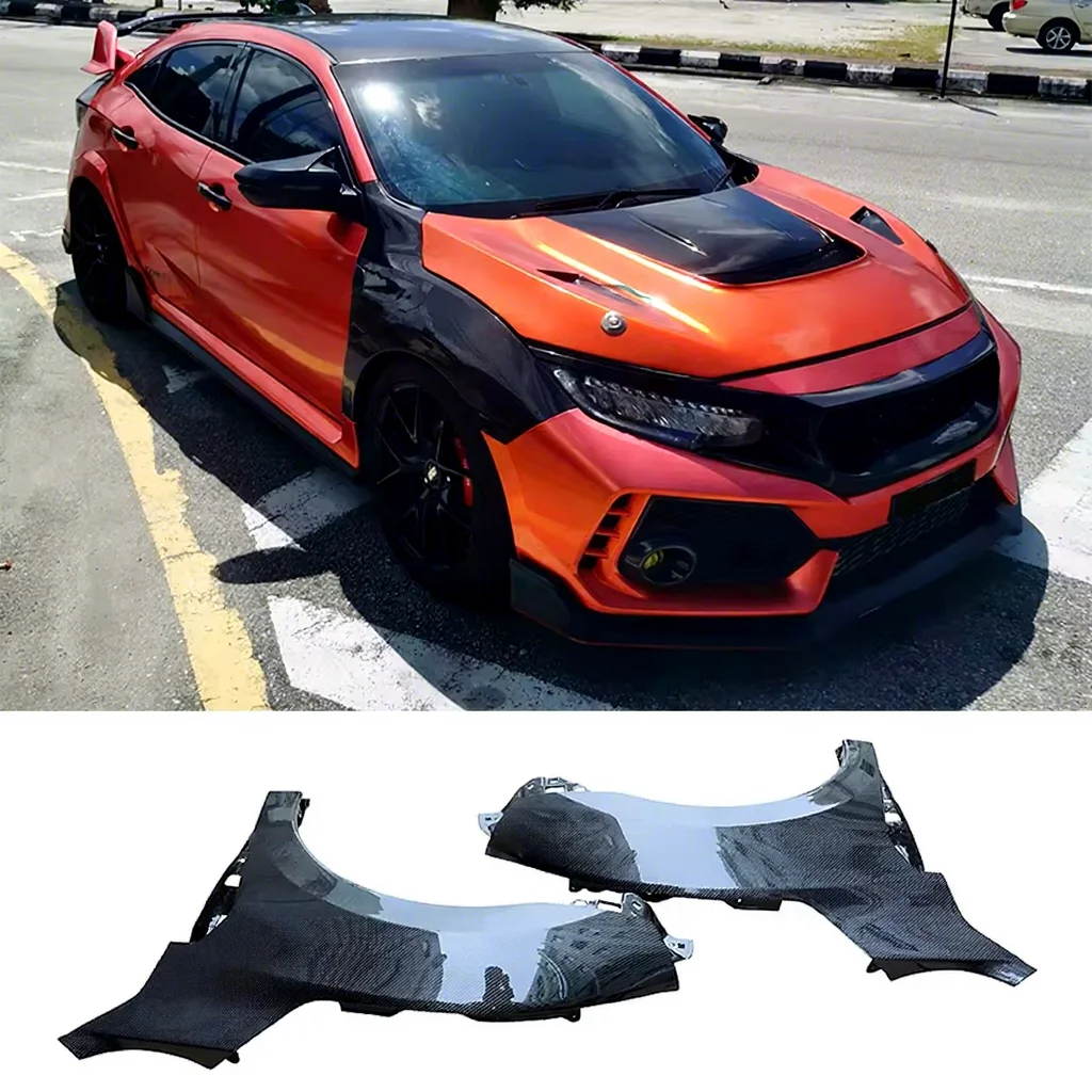

Carbon Fiber Air Flow Side Fenders with Vent Car Styling Fenders for 10TH GenCivic FK8 Type R Si 2017-2020