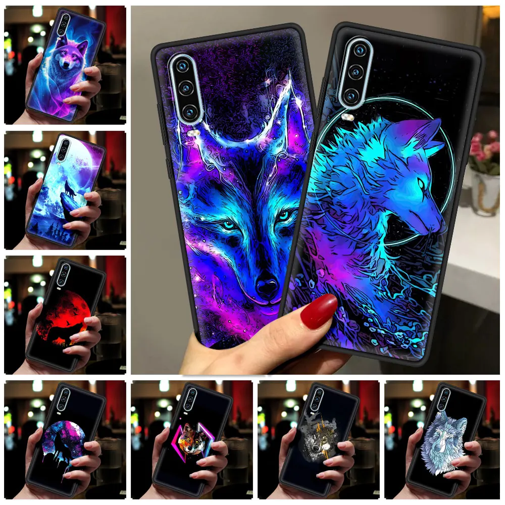 Wolf Animal Phone Case For Huawei P30 P40 Lite E P50 P20 Pro Y9 Y7 Y6 2019 P Smart 2021 Z Y6p Y7a Y9s Black Cover Silicone Coque