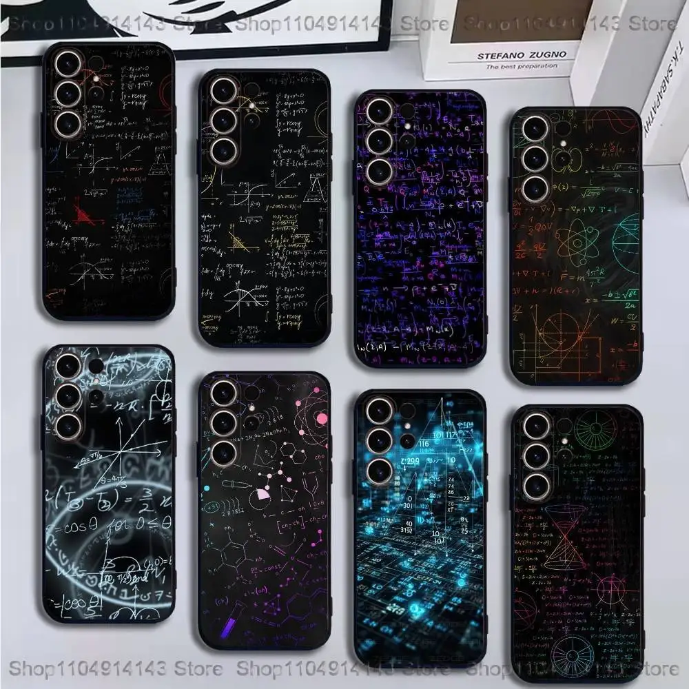 

Physics Chemistry Biology Mathematics Phone Case For SamsungS25,24,21,22,23,30,Ultra,20,Plus,Fe,Lite,Note,10,9,Soft Black Cover