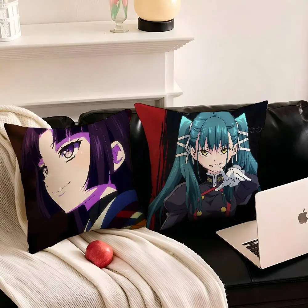 1pc Popular Anime Chained Soldier Pillow Case Fashion Square Pillowcase Bedroom Sofa Room Ins Decoration Leisure