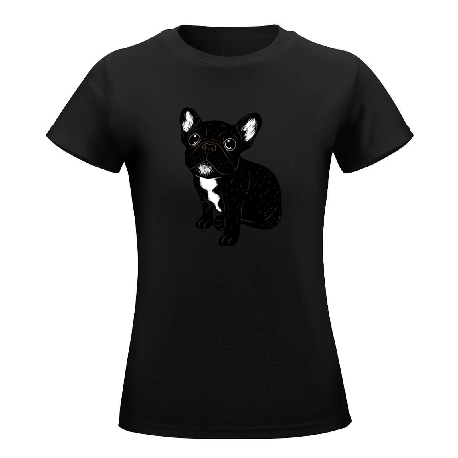 Cute Brindle Frenchie Puppy T-Shirt anime clothes aesthetic clothes tees summer top spring clothes Women 2024