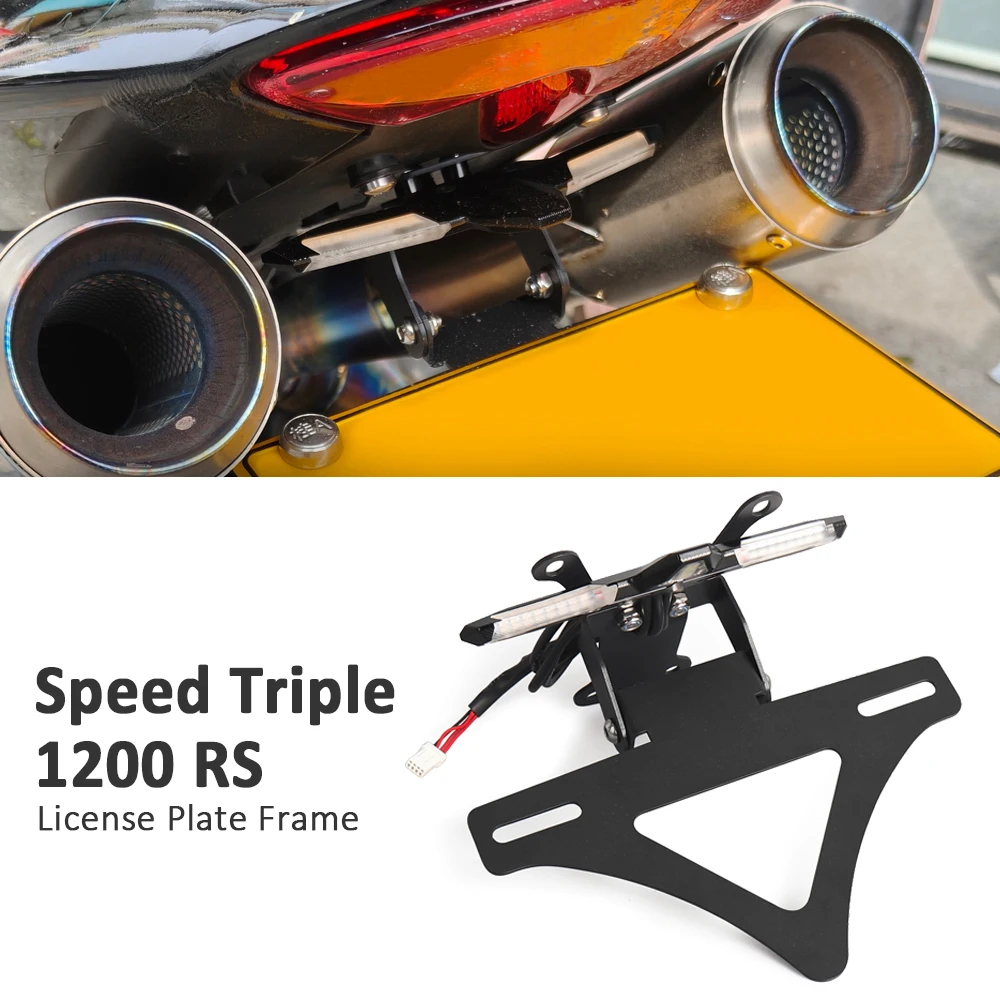 

Держатель номерного знака Fender Eliminator для Speed Triple 1200 RS 1200RS 2021 2022 2023 2024, аккуратный светодиодный фонарь для хвоста мотоцикла