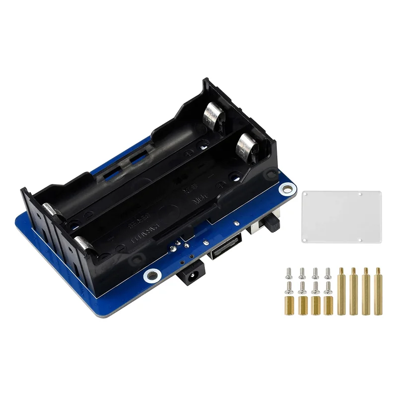 AK51-Waveshare 5V Uninterruptible Power Supply UPS Module HAT Kit For RPI Raspberry Pi 3 3B Plus 4 Model B 4B EU Plug