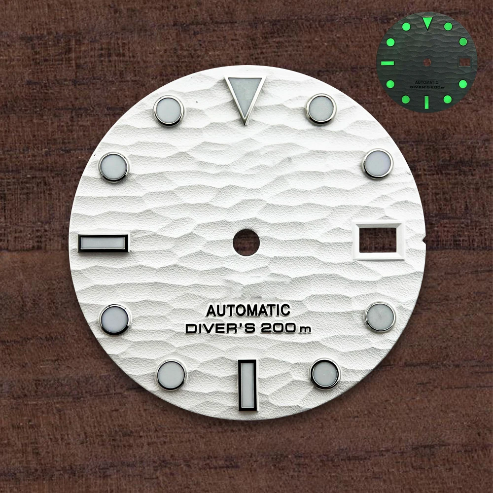 

28.5mm Dial For S Logo NH35/NH36/4R Automatic Movement Green Luminous Watch Modification Accessories