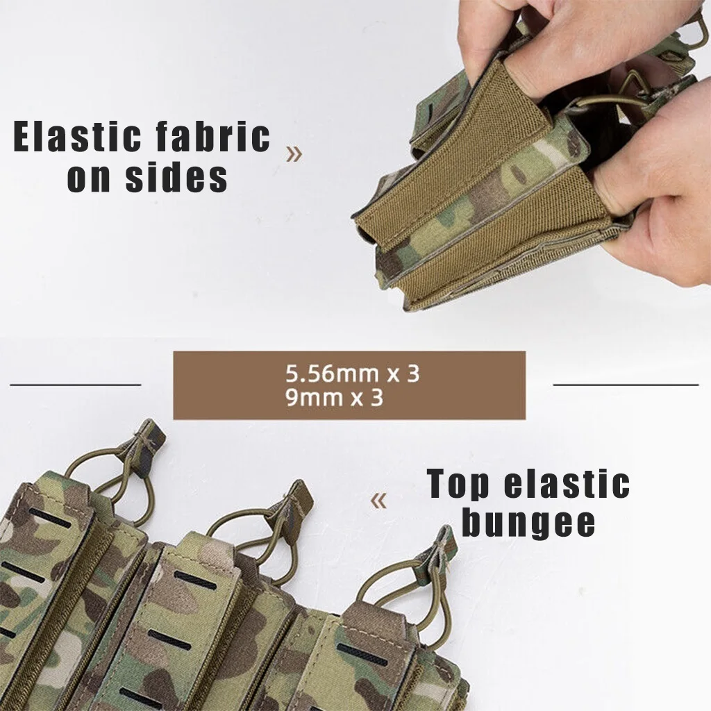 Imagem -02 - Bolsa Tática Lsr mm 556 Mag Bolsa Molle para Porta-revistas Triplo Armazenamento de Dois Níveis Bits de Memória Mais Conveniente