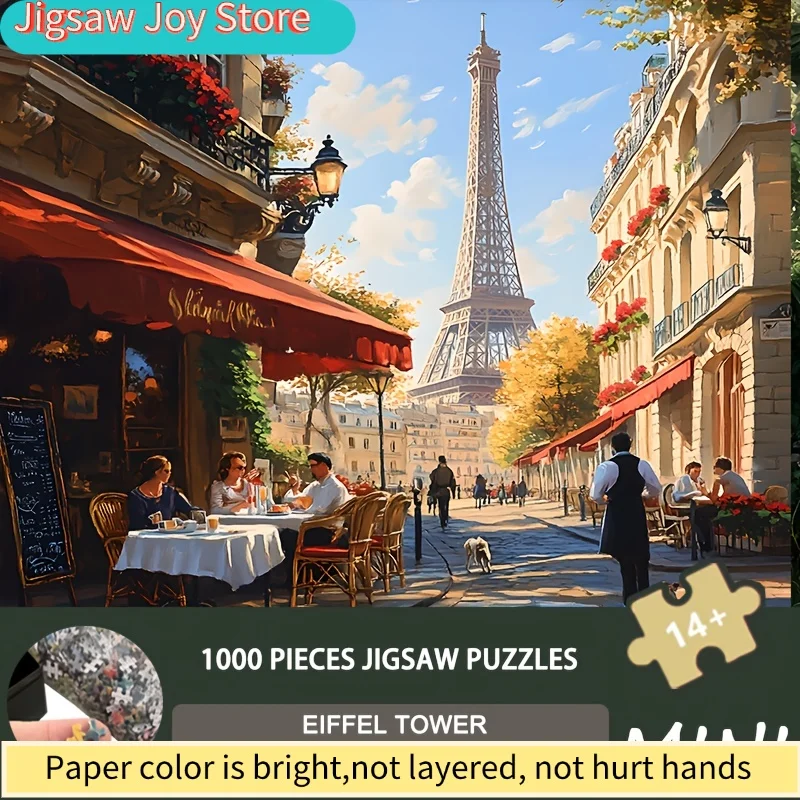 

Eiffel Tower Art - 14.96x14.96inch for Travel Buffs & Art Collectors, Bedroom Gallery Wall