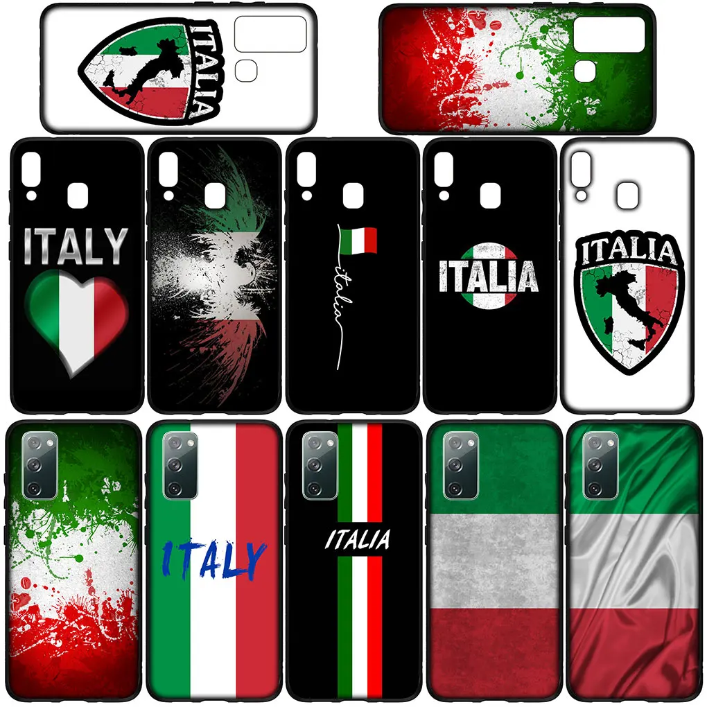 Obudowa telefonu z flagą włochy Italia do Samsung Galaxy Note 20 Ultra 10 8 9 S10 Lite S9 A6 A8 Plus A7 A9 miękkie etui