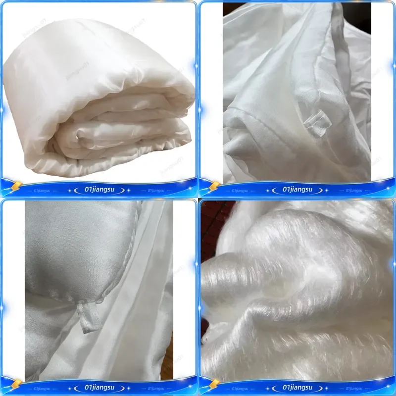 100% Mulberry Silk Duvet 8mm Pongee Shell Super Light Pure Silk Comforter All Season Luxury Bedding Custom Size SS01