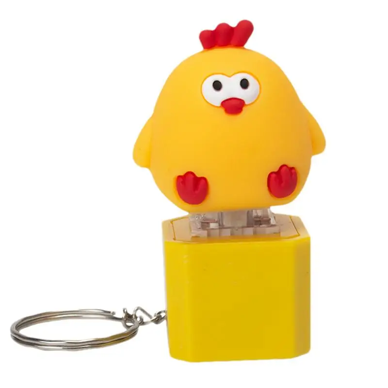 

Keyboard Fidget Chicken Keycap Keyboard Clicker With LED Light And Sounds Fidget Keychain For Kids Girls Boys Sensory Toys