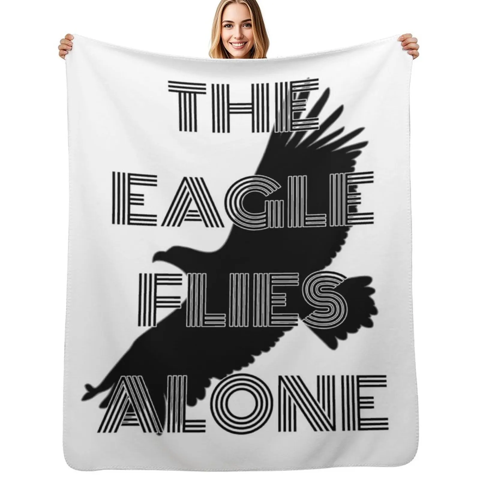 

The Eagle Flies Alone Throw Blanket Soft Warm Blanket Gift for Men Women Adults