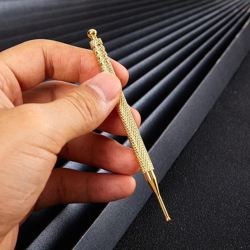 1Pc Copper Ear Acupuncture Point Probe Massage Tool Painless Lightweight Portable Acupoint Detecting Pen Facial Reflexology Tool