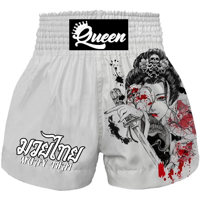 Großhandel Muay Thai shorts Sanda boxen shorts Erwachsene spiel Ausbildung MMA Shorts Mädchen Jungen Boxen Design ihre eigenen shorts