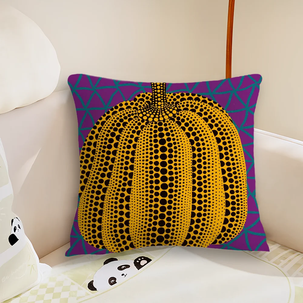 Y-Yayoi K-Kusama Art Pillow Case Living Room Sofa Cushion Cover Suitable For Home Bedroom Room Decoration