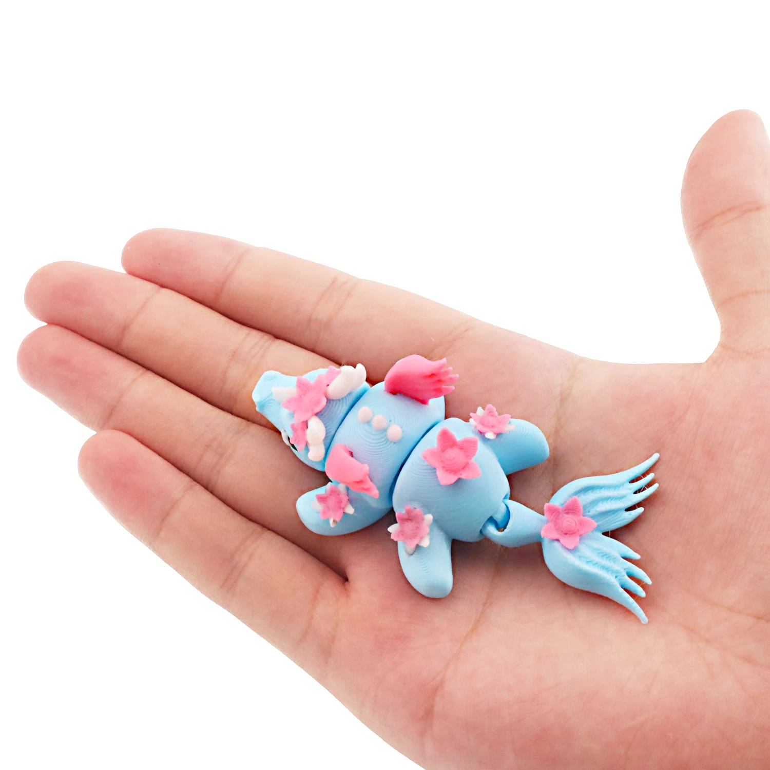 3D printed lotus dragon, multi joint movable, flower dragon ornament decoration, beautiful dragon ornament #5