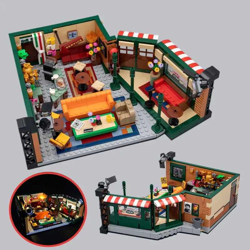 American TV Drama Central Perk Cafe Room Friends House Model Building Block Bricks Toy Gift Kid