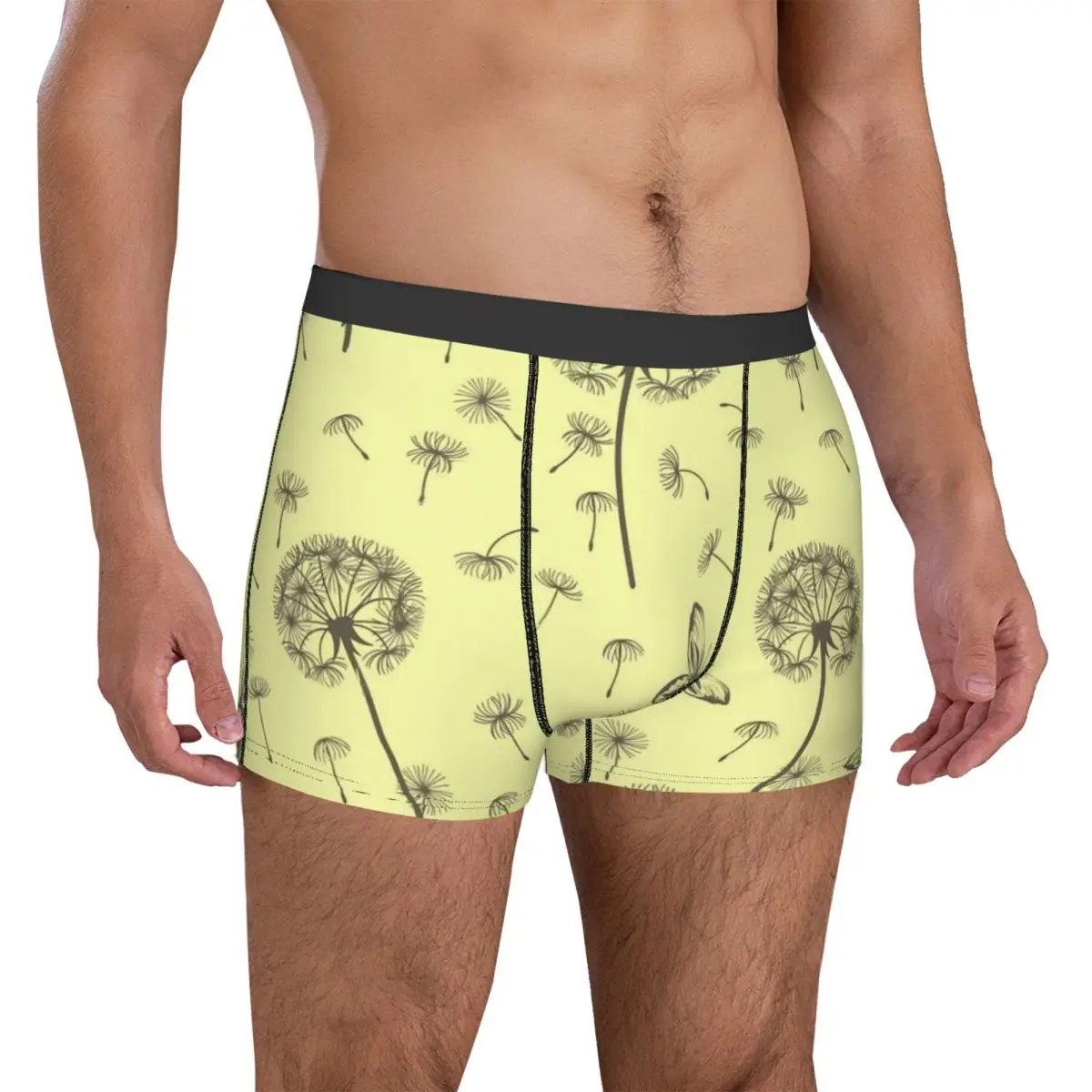 Dandelion Wishes Underwear Butterfly Print Cute Panties Sublimation Boxer Brief Pouch Man Oversize Boxer Shorts