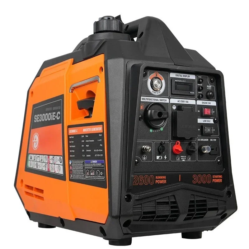 220V Outdoor Portable Generator Household Small 3KW Remote Control Electric Start Variable Frequency Generator Set