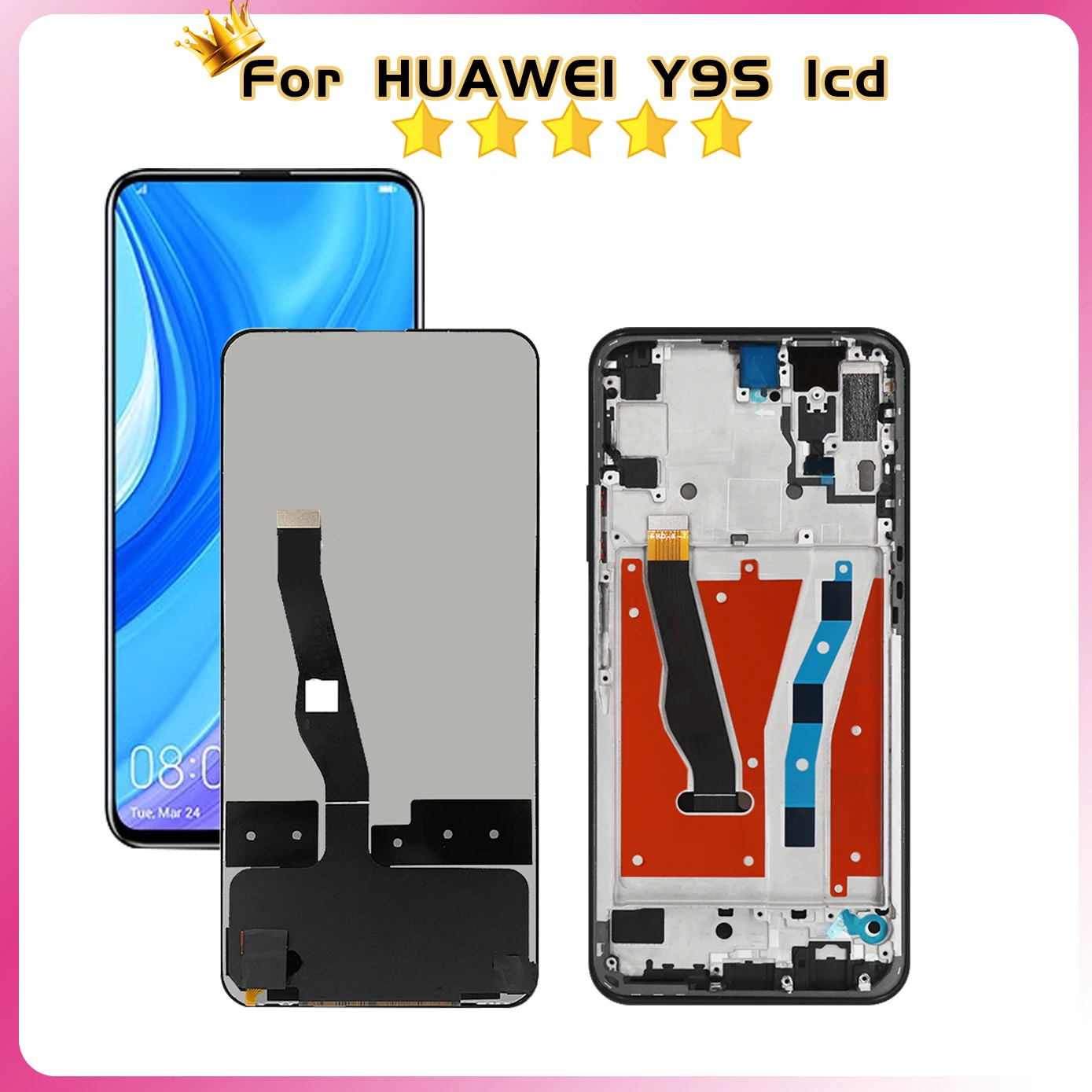 6.59\'\' Lcd For Huawei Y9s Lcd STK-L21 L22 LX3 Display Touch Screen For Huawei Y9s / P Smart Pro 2019 LCD Digitizer Assembly