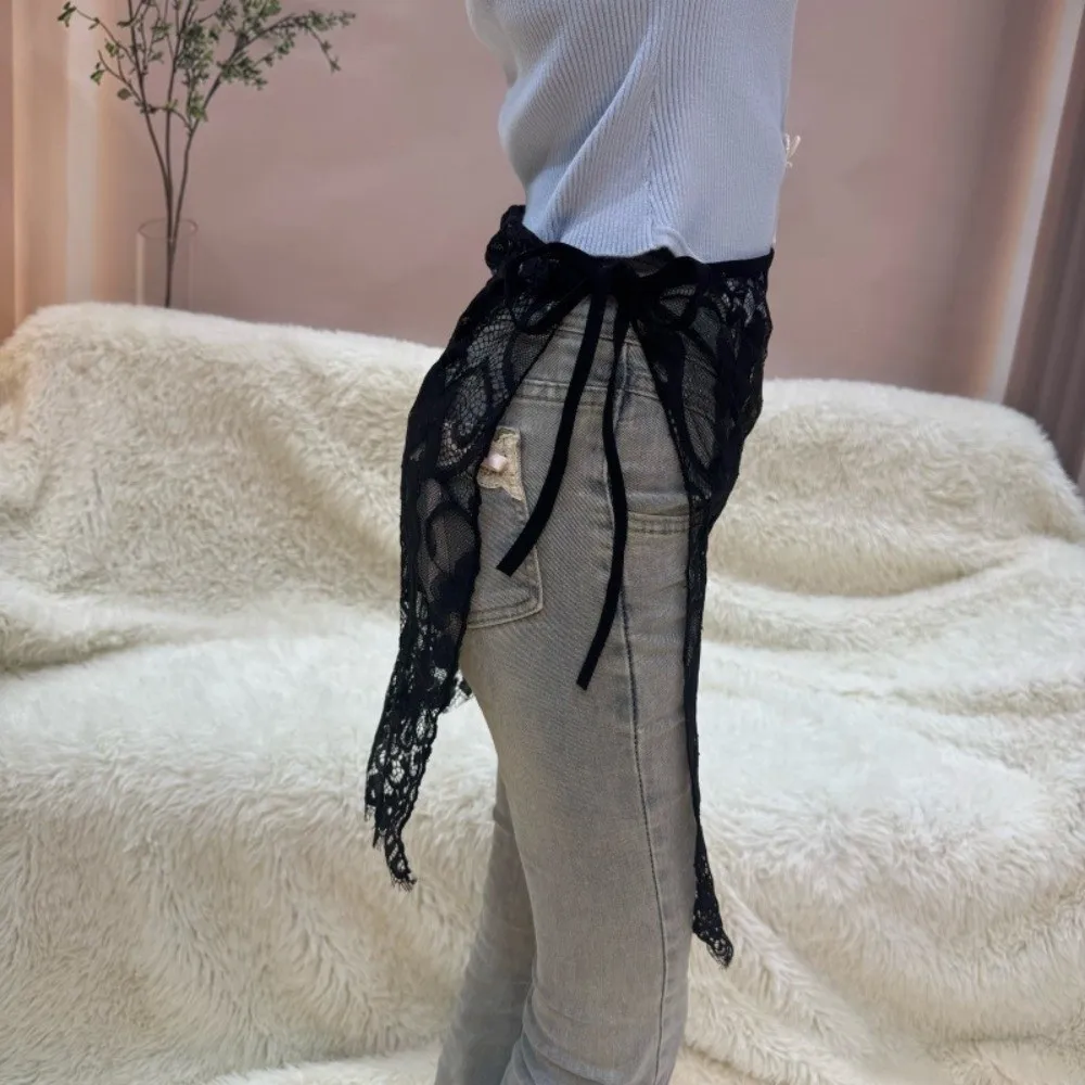 

Sheer Lace​​ Lace Mini Skirt​​ ​​Adjustable Ties​​ See-Through Skirt​​ ​​Lace Half Skirt​​ ​​Boho Design​​ Sexy Cover Up​​