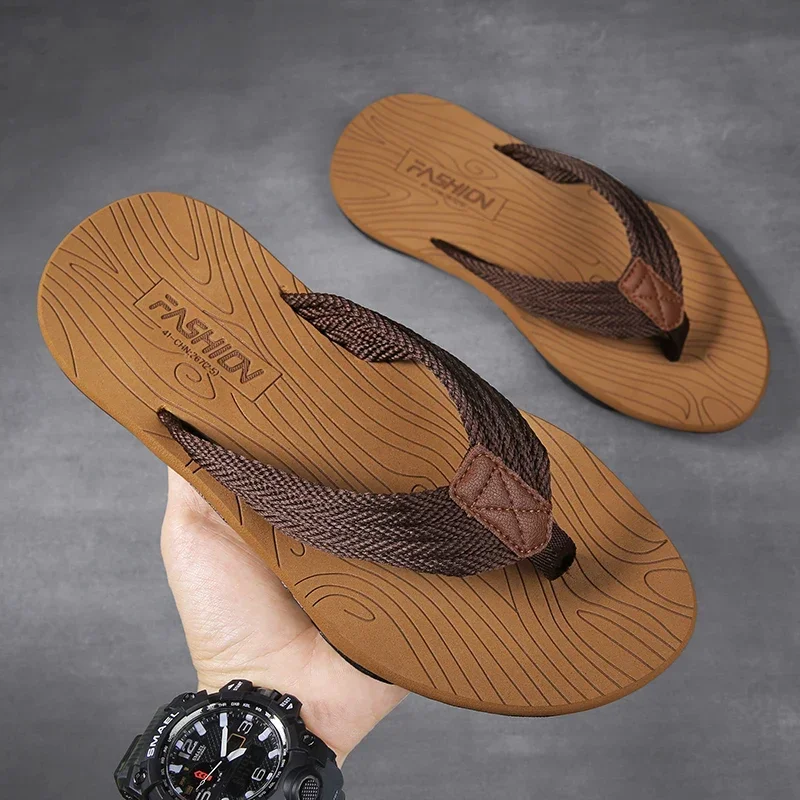 Men's Flip Flops Men Original Brands Shoes Soft Men's Slippers Walk Around Home Living Room Slippers Man 2024 Summer Shoes Sale