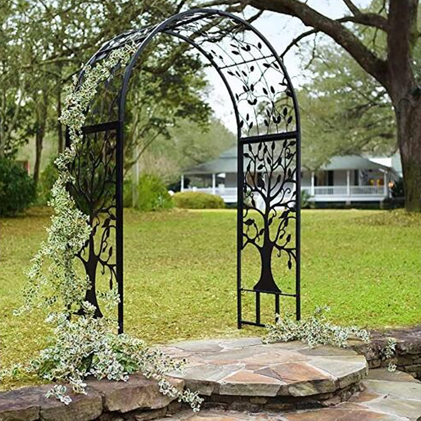 Garden Arch Wedding Arch Gardening Decor Outdoor Garden Arch Plant Climbing Rack Trellis for Party Wedding Ceremony Decoration