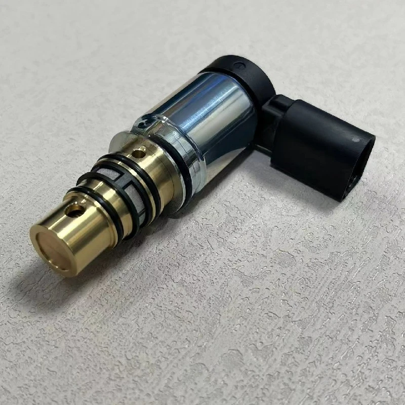 Automotive air conditioner compressor electronic control valve solenoid valve