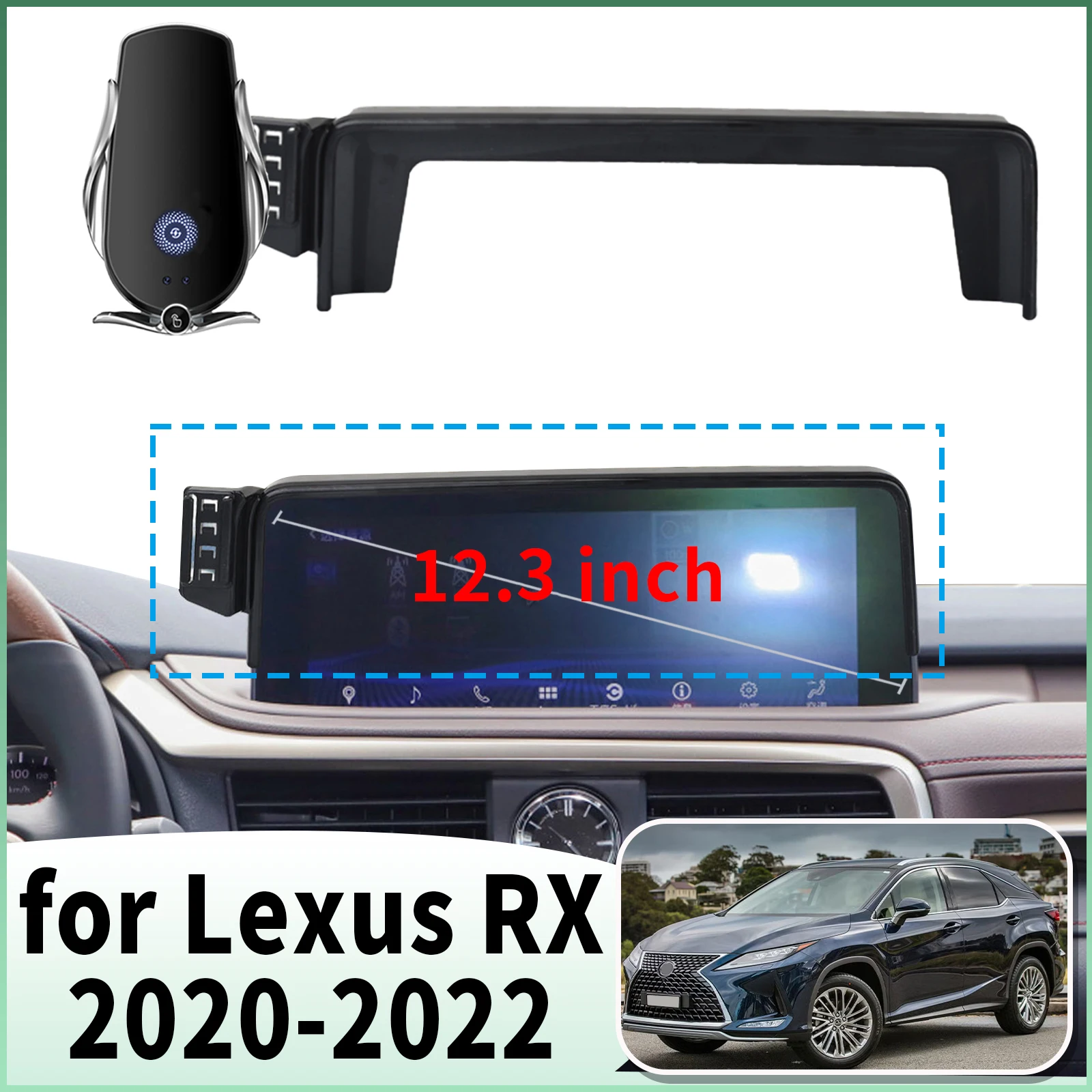 

fit for Lexus RX 2020 2021 2022 (12.3in/8in) Specific Dashboard Navigation Phone Holder Mount Design Car​​ accessoires